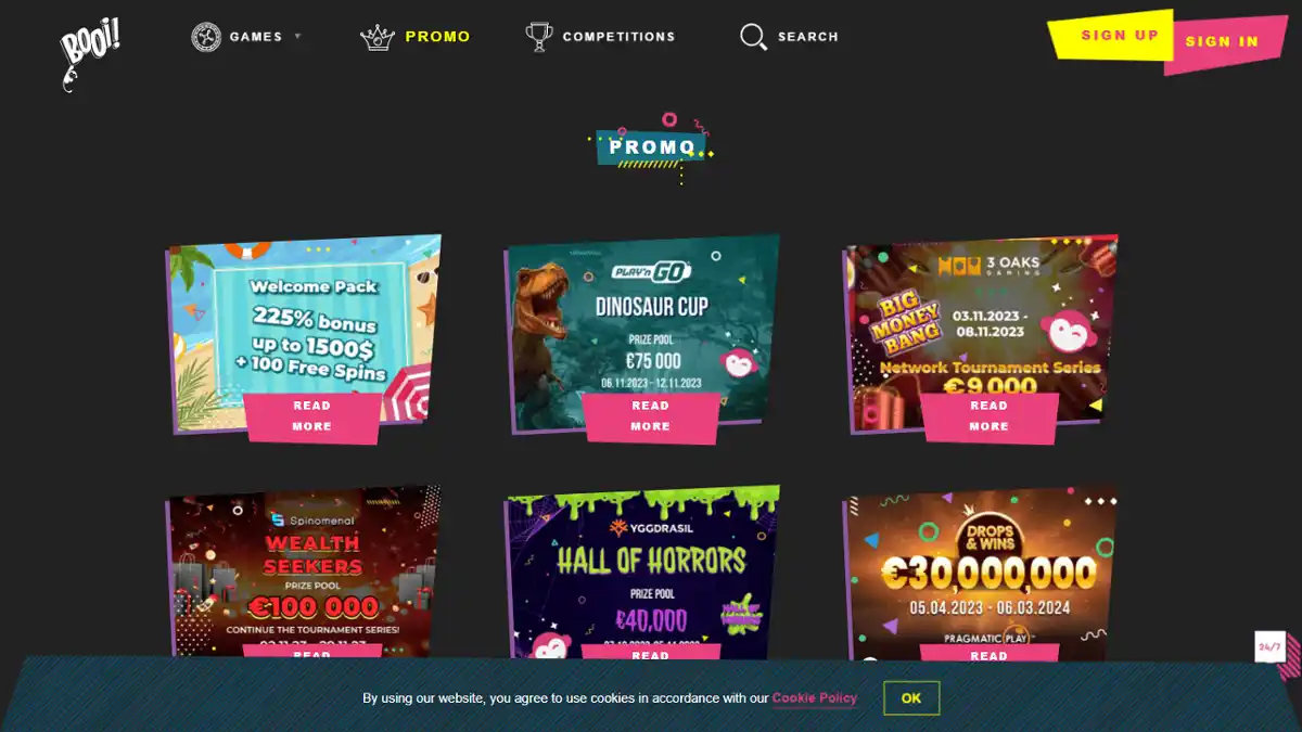 Booi — Promocje, warunki albo wersja mobilna