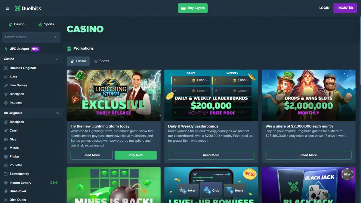 Duelbits — Promocje, warunki albo wersja mobilna