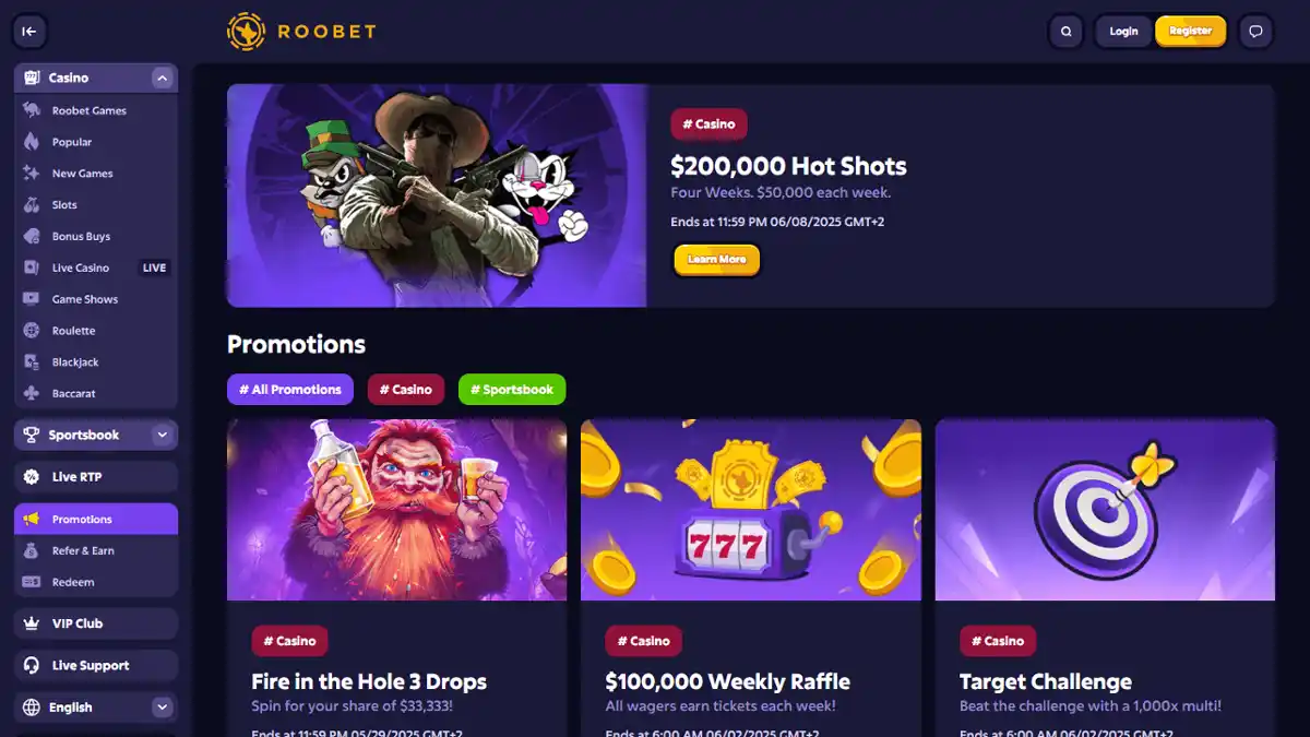 Roobet — Promocje, warunki albo wersja mobilna