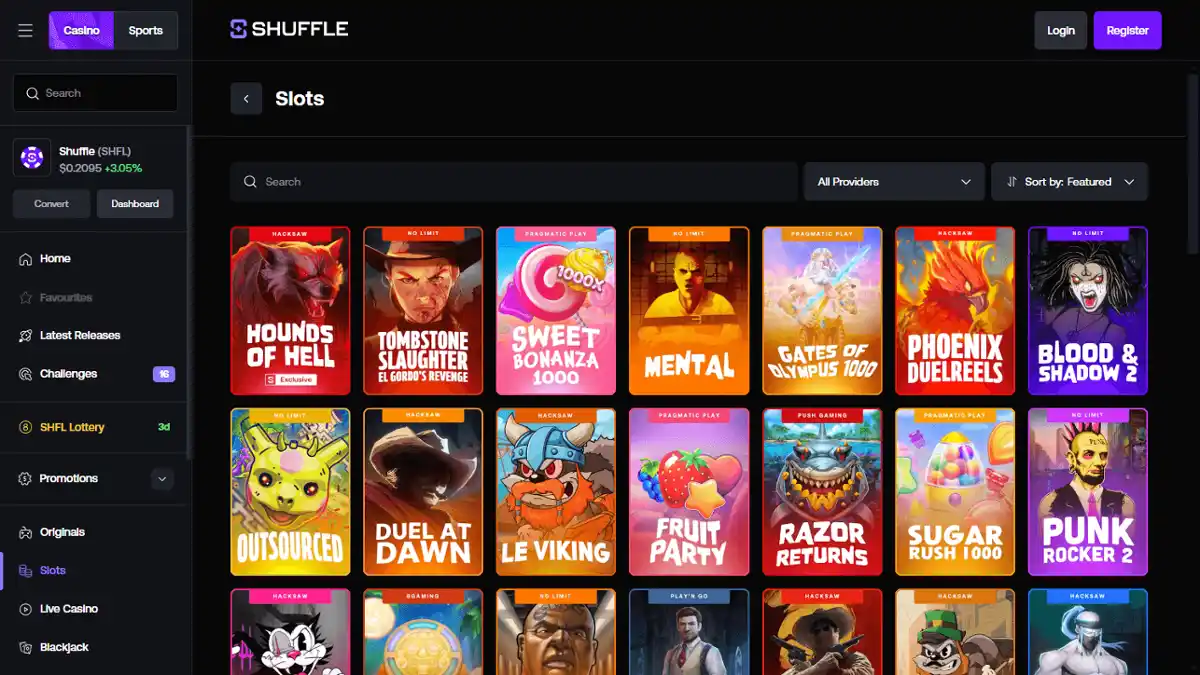 Shuffle — Каталог игр или продуктов