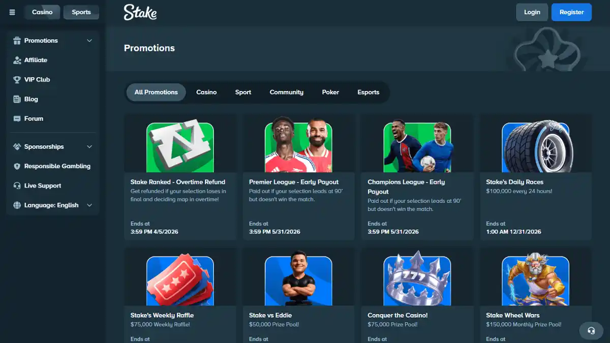Stake — Promocje, warunki albo wersja mobilna